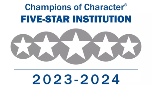 2023-24 Champions of Character Five-Star Award graphic.